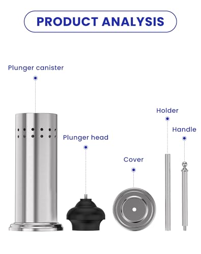 Dowry Toilet Plunger with Holder for Bathroom Silver | Hidden Toilet Bowl Cleaners Long Handle with Cover Powerful Force Suction Cup Heavy Duty Deep Cleaning - color: Silver