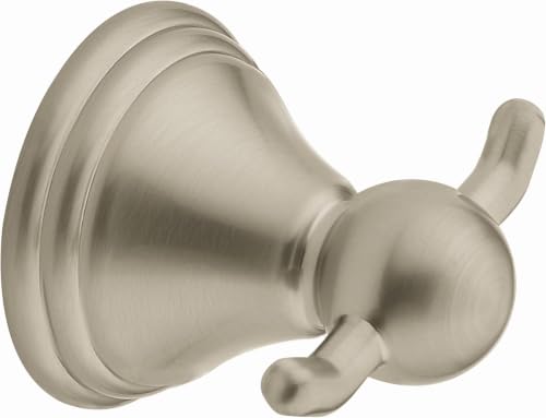 Moen DN8403BN Preston Double Robe Hook, Brushed Nickel (Pack of 12) - color: Brushed Nickel, size: Standard (Pack of 12)