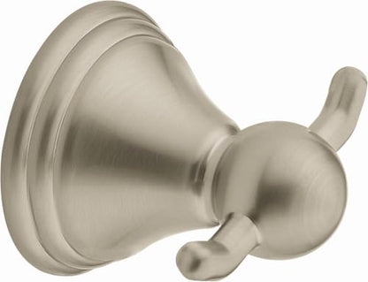 Moen DN8403BN Preston Double Robe Hook, Brushed Nickel (Pack of 12) - color: Brushed Nickel, size: Standard (Pack of 12)