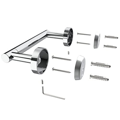 RARXTR Toilet Paper Holder Chrome SUS304 Stainless Steel Double Post Pivoting Polish Chrome Toilet Paper Roll Holder Wall Mounted Toilet Tissue Holder for Commercial Bathroom RV, Polished, 2 Pack - color: Chrome, size: Wall Mount 2 Pack