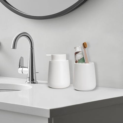 Bathroom Tumbler Cup Ceramic 13.5oz Reusable Toothbrush Cup 400ml, Toothbrush Holder Adequate for Your Bathroom (White) - color: White, size: 1pcs