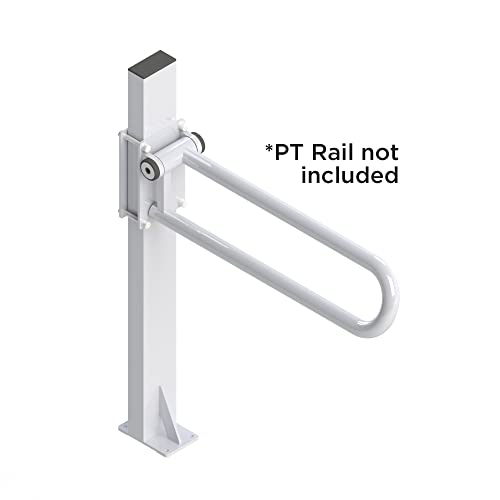 HEALTHCRAFT P.T. Rail Floor Mast, Floor-Mounted Support - White | Freestanding floor mast