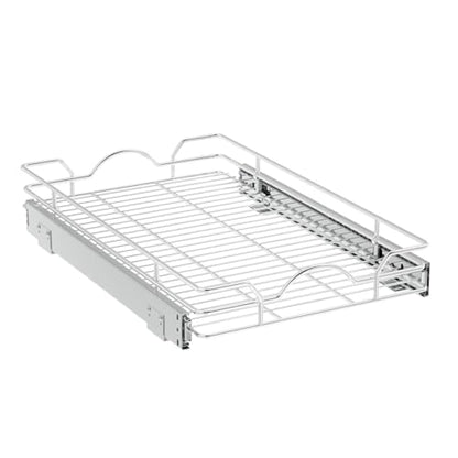 OCG Pull Out Cabinet Organizer (15" W x 21" D), Pull out Drawers, Cabinet Pull Out Shelves for Base Cabinet Organization in Kitchen Bathroom Pantry, Bottom Mount, Chrome Finish - size: 15"W x 21"D, 1 Tier
