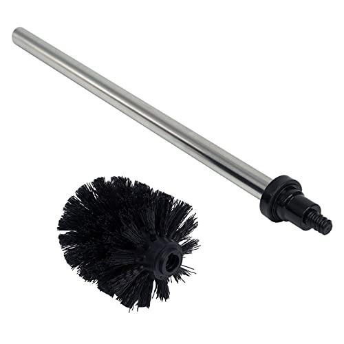 Casaphoria Stainless Steel Toilet Bowl Brush with Holder and Plunger Set, Freestanding Canister for Bathroom, 2 in 1 Hideaway Holder Heavy Duty Unclogger Plunger - style: Deluxe Long_handle