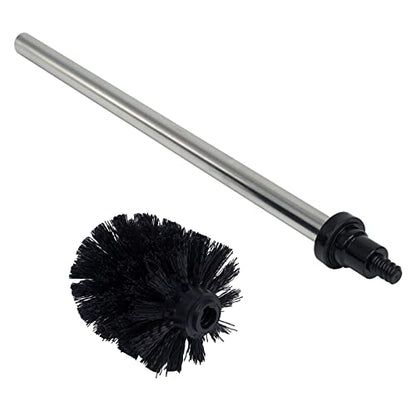 Casaphoria Stainless Steel Toilet Bowl Brush with Holder and Plunger Set, Freestanding Canister for Bathroom, 2 in 1 Hideaway Holder Heavy Duty Unclogger Plunger - style: Deluxe Long_handle