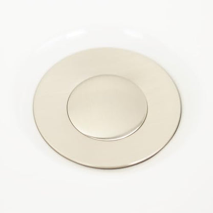 Purelux Bathroom Faucet Vanity Sink Metal Pop-Up Drain Stopper Assembly with Lift Rod and Overflow, Brushed Nickel Finish - color: Brushed Nickel