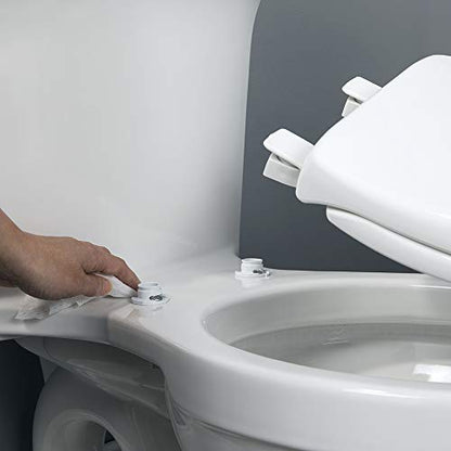 MAYFAIR Toilet Seat will Slow Close and Never Come Loose, ROUND, Long Lasting Plastic, White, 20SLOWE - color: White, size: Round