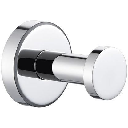 Angle Simple Single Bath Towel Hook, SUS304 Stainless Steel Round Coat Hook Wall Mounted, Robe Hanger for Kitchen Bathroom Polished Chrome - color: Polished Chrome, size: 1 Pack