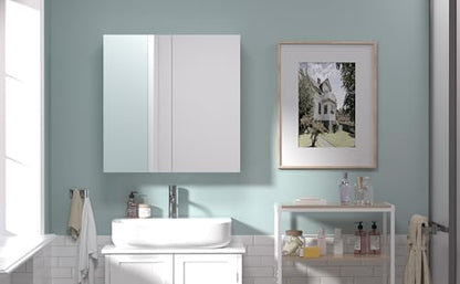 24x32 Bathroom Wall Cabinet, Saver Storage Cabinet, Moisture-Resistant Wood, Medicine Cabinet with 2 Door and Adjustable Shelves，Flat-Pack Design – Assembly Required - size: W32 x H24 2 Door