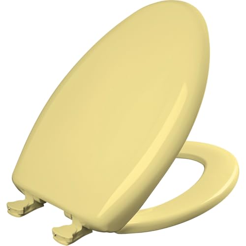 Church Seat 1200SLOWT 211 Slow Close STA-TITE Elongated Closed Front Toilet Seat in Yellow