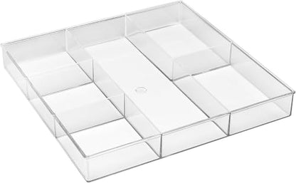 Whitmor 6-Section Clear Drawer Organizer (Pack of 6) - size: 6-Section (Pack of 6)