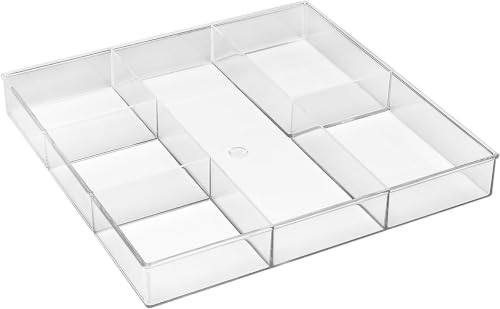 Whitmor 6-Section Clear Drawer Organizer (Pack of 6) - size: 6-Section (Pack of 6)