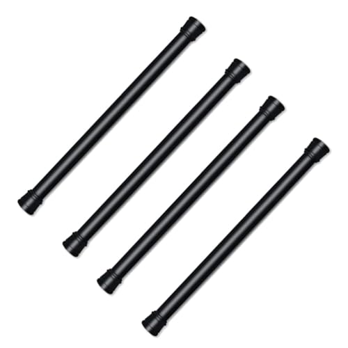 Bettli Spring Loaded Curtain Tension Rod Bit Holder Extensions 12-20 inches (Black 4) - color: Black 4