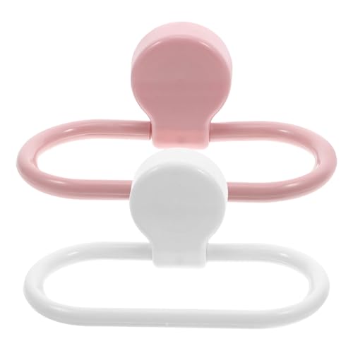 COHEALI 2pcs Adhesive Towel Rings No Drill Hand Towel Holders for Bathroom Kitchen Wall Mounted Space Saving Self Adhesive for Home Decor