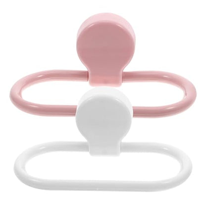 COHEALI 2pcs Adhesive Towel Rings No Drill Hand Towel Holders for Bathroom Kitchen Wall Mounted Space Saving Self Adhesive for Home Decor
