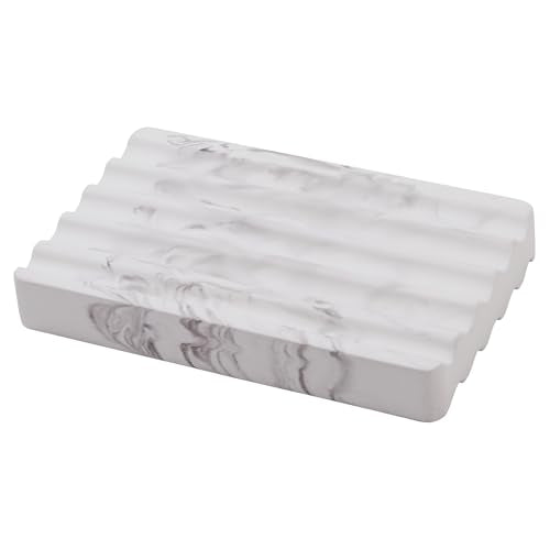 Quick Dry Diatomite Soap Dish, Water Absorbing Stone Soap Holder for Bathroom Sink, Non Slip Soap Tray for Shower or Kitchen