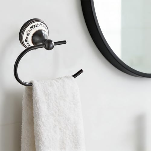 Wall Mounted Bathroom Kitchen Black Toilet Paper Holder, Open Arm Towel Holder, Tissue Holder, Bathroom Kitchen Tissue Roll Holder YIGUANXIN - color: Black, size: Toilet Paper Holder