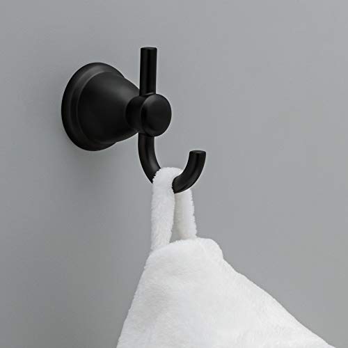 Franklin Brass 5-Piece Matte Black Bathroom Set (2) Towel Racks, Ring, Toilet Paper Holder, Hook | Kinla Bath Accessories - color: Matte Black, style: 5-Piece Bath Accessory Set