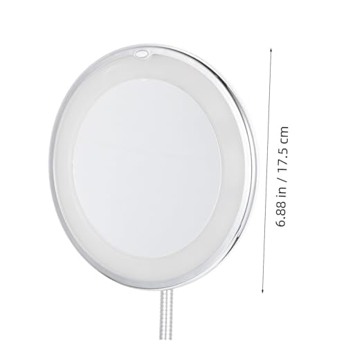 Ipetboom Led Makeup Mirror Magnification Suction Cup Vanity Mirror Lights for Cosmetics - size: 17.50X17.50X3.00CM