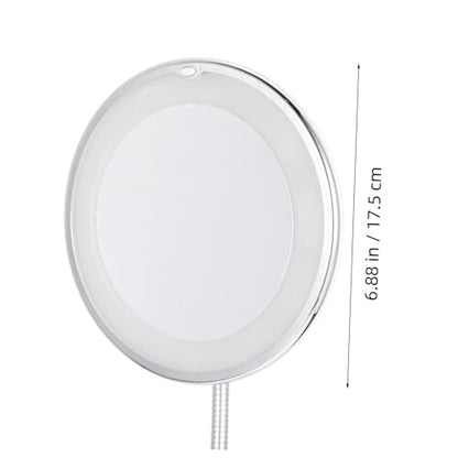 Ipetboom Led Makeup Mirror Magnification Suction Cup Vanity Mirror Lights for Cosmetics - size: 17.50X17.50X3.00CM