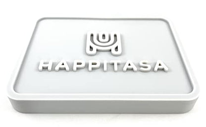 Silicone Soap Dish Tray and Sponge Holder with Drain Chute, Rectangular, Kitchen and Bathroom Sink Organizer (Light Grey, 5.2"x4" (Set of 2), 7.2 Ounces) - color: Light Grey, size: (SM) 5.2"x4" (2pcs)
