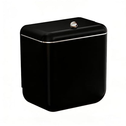 Large 3.2 Gallon Compost Bin, Under Sink Trash Can with Lid, Hanging Waste Cabinet for Office Kitchen Cupboard Bathroom Bedroom, Both Black - color: Pure Black
