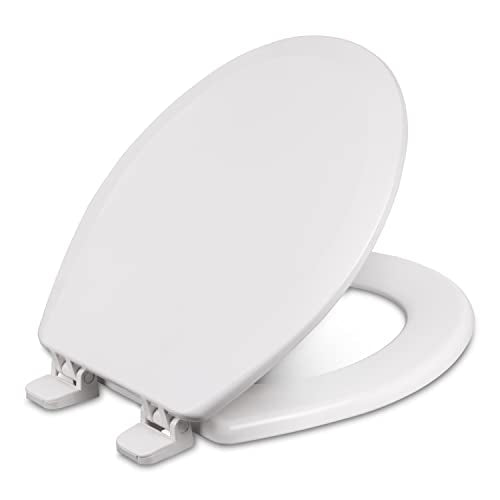 Centoco Round Toilet Seat, Heavy-Duty Wood Core with Plastic Scratch-Resistant Finish, 6-Pack, Residential, Made in the USA, 700-001, White | Heavy-Duty Wood Core with Plastic Scratch-Resistant Finish, Won't Crack or Fade, Made in the USA, 700-001 - color