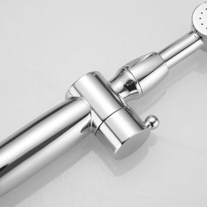 Chrome Handheld Bidet Sprayer Attachment for Toilet, Brass | Adjustable Length Spray Heads, with Bidet Hose, Cloth Diaper Sprayer Bidets for Attachment Toilet, Wall or Toilet Mount
