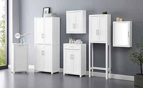 Crosley Furniture Savannah Wall Mounted Bathroom Storage Medicine Cabinet with Shelves, White - color: White, style: Wall Cabinet