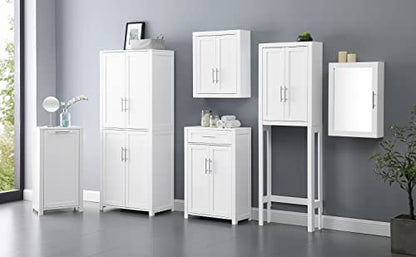 Crosley Furniture Savannah Wall Mounted Bathroom Storage Medicine Cabinet with Shelves, White - color: White, style: Wall Cabinet