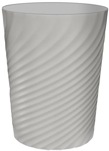 DAJITRE 1.8 Gallon Small Trash Can Wastebasket Recycling Bin Slim Profile for Compact Spaces Bathroom, Office, Bedroom, Kitchen (1.8 Gallon, Grey) - color: grey, size: 1 Pack