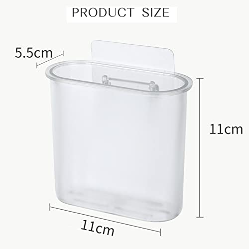 Toothbrush Holders Wall Mounted, Self Adhesive Tooth Brush Holder for Bathroom Electric Toothbrush Toothpaste Razor Bathroom Accessories(Clear) - color: Clear-1