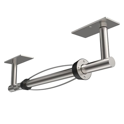 RUACQ Paper Towel Holder Under Cabinet, One Hand Tearing Paper Towel Holder with Damping Effect, Wall Mount & Adhesive Stainless Steel Paper Roll Holder for Kitchen Bathroom (Sliver) - color: Sliver, size: One Hand Tear - Rectangle