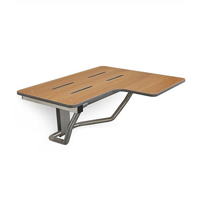 Seachrome 32" x 22.5” Teak Reversible Folding Transfer Tub/Shower Seat, ADA Compliant - color: Teak, size: 32 x 22.5