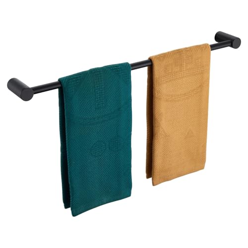 KOKOSIRI Towel Rack Black Bathroom Wall Mounted Towel Holder 20-Inch Bath Towel Bar Hanger Bathroom Hardware Accessories Stainless Steel, B4007BK-L20 - color: Matte Black, size: 20-Inch