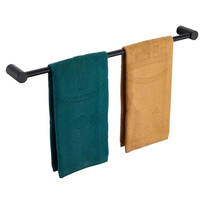 KOKOSIRI Towel Rack Black Bathroom Wall Mounted Towel Holder 20-Inch Bath Towel Bar Hanger Bathroom Hardware Accessories Stainless Steel, B4007BK-L20 - color: Matte Black, size: 20-Inch