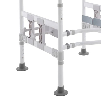 Toilet Safety Rails for Seniors, Stand Assist Aid Adjustable Height and Width Safety Frame with Handrail, Lift Assist Devices for Elderly & Handicap& Disabled, Fits Most Toilet Seats (Gray) - color: Gray
