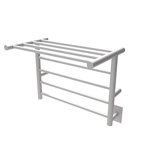 Amba RSH-B Radiant Shelf Hardwired Plug-in Combo 8 Bar Towel Warmer in Brushed - color: Brushed