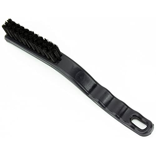 SPARTA Detail Brush Grout Brush, Crevice Brush with Hanging Hole for Bathroom, Kitchens, Countertop, Plastic, 9 Inches, Black - color: Black, size: 9 Inches