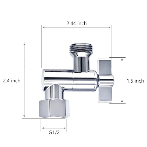 G-Sunny All Metal Shower Angle Adapter, Adjustable Shower Head Extension Adapter, Solid Brass Shower Head Elbow,Adjust Angle to Upgrade Shower Experience,Universal Connection (chrome) - color: Chrome