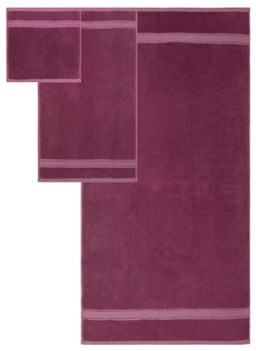 Bath Towel Set Ultra Soft Highly Absorbent Machine Washable Hotel Spa Quality Bath Towels for Bathroom (Berry, 8) - color: Berry