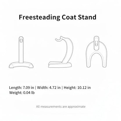 Freestanding Plastic Coat Hook, No-Drill Floor Stand for Entryway & Bathroom, Compact Yellow Rack for Coats, Bags, Towels (1 Pack)