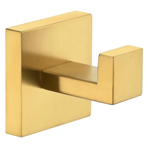 Angle Simple Brushed Dark Gold Towel Hook, Coat Robe Holder for Bathroom | SUS304 Stainless Steel, Coat Hook for Kitchen Garage RV, Shower Hand Towel Hanger, Screw Mount - color: Brushed Dark Gold, size: 1 Pack