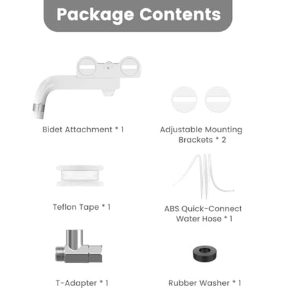 Ultra-Slim Bidet Attachment for Toilet, Non Electric Retractable Nozzles (Posterior/Feminine Wash) Hygienic Bidets Existing Toilets Seat, Adjustable Water Pressure, Water Sprayer Baday