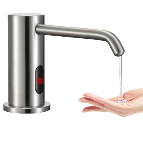 Automatic Soap Dispenser Touchless Liquid Built in Electric Soap Dispenser | Built In Sink Electric Liquid Dispenser Comes With Bottle and Pump Suitable For Household And Commercial Daily Use - color: Liquid-brushed Nickel