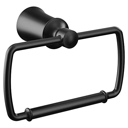 Moen Dartmoor Matte Black Decorative Hand Towel Holder, YB2186BL