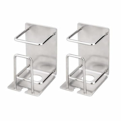 HANZE 2 Pack Toothbrush Holder 304 Stainless Steel Adhesive Wall Mounted 3 in 1 with Toothbrush Holder Toothpaste Holder and Cup Holder for Bathroom Shower - color: 2 Pack (3 in 1)