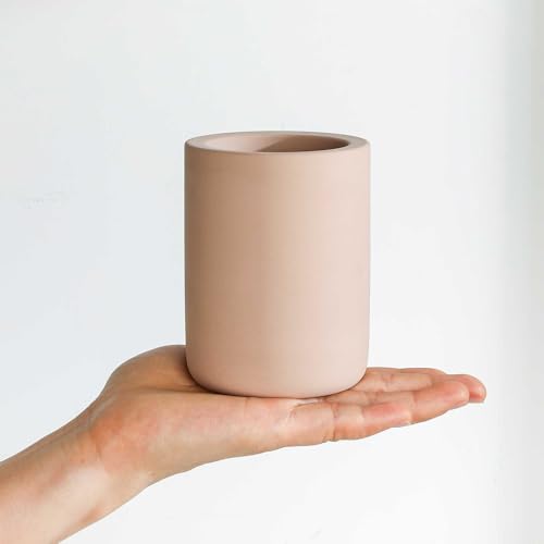 Drying Stone Toothbrush Holders, Diatomite Quick Drying Electric Toothbrush Organizer for Bathroom, Brown - color: Brown