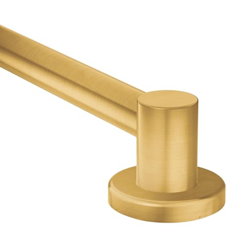 Moen YG0418BG Bathroom Safety 18-Inch Stainless Steel Modern Bathroom Grab Bar, Brushed Gold - color: Brushed Gold