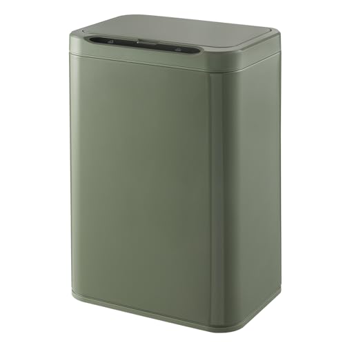 ELPHECO Stainless Steel Office Trash Can Avocado Green, 5.5 Gallon | Motion Sensor Garbage Can Touchless Smart Trash Can Automatic Waste Bin for Kitchen, Office, Bathroom - color: Avocado Green, size: 5.5 Gallons